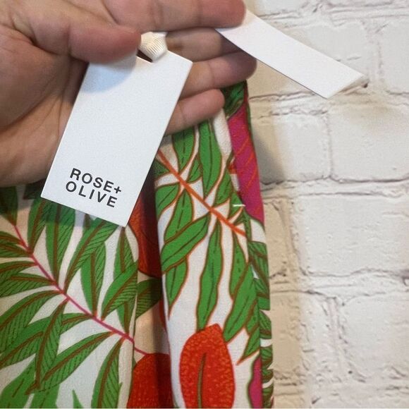 Rose & Olive Floral Wide Leg Pants size 1X NWTs - Picture 4 of 7